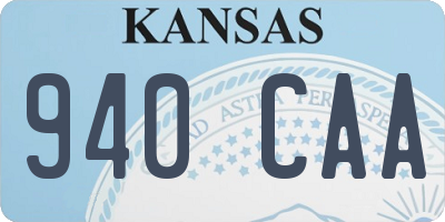 KS license plate 940CAA