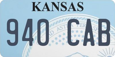 KS license plate 940CAB