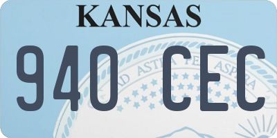 KS license plate 940CEC