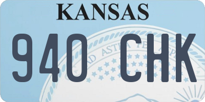 KS license plate 940CHK