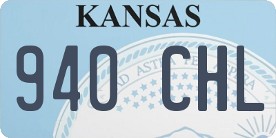 KS license plate 940CHL