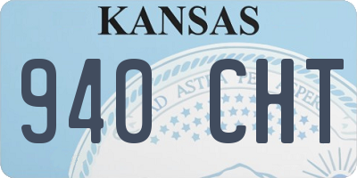 KS license plate 940CHT