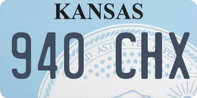 KS license plate 940CHX