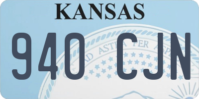 KS license plate 940CJN