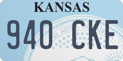 KS license plate 940CKE