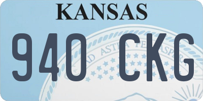KS license plate 940CKG