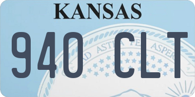 KS license plate 940CLT