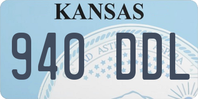 KS license plate 940DDL