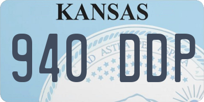 KS license plate 940DDP