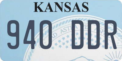KS license plate 940DDR