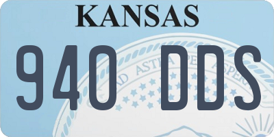 KS license plate 940DDS