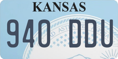 KS license plate 940DDU