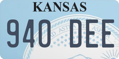 KS license plate 940DEE