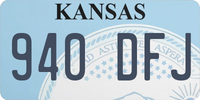 KS license plate 940DFJ