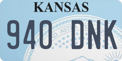 KS license plate 940DNK