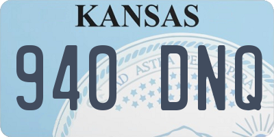 KS license plate 940DNQ