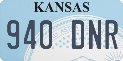 KS license plate 940DNR