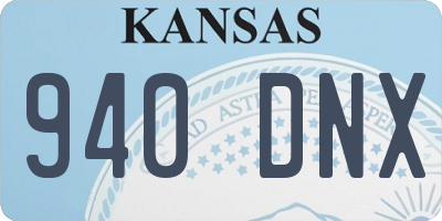 KS license plate 940DNX