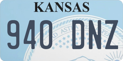 KS license plate 940DNZ