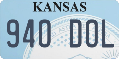 KS license plate 940DOL