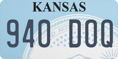 KS license plate 940DOQ