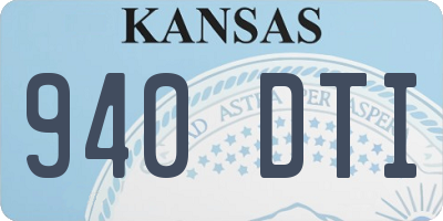 KS license plate 940DTI