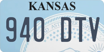 KS license plate 940DTV