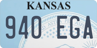 KS license plate 940EGA
