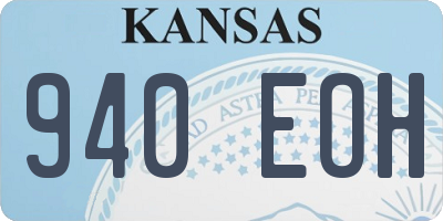 KS license plate 940EOH