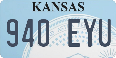 KS license plate 940EYU