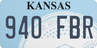 KS license plate 940FBR