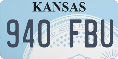 KS license plate 940FBU