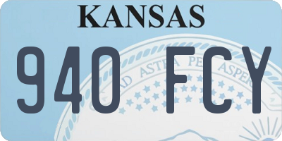KS license plate 940FCY