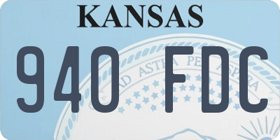 KS license plate 940FDC