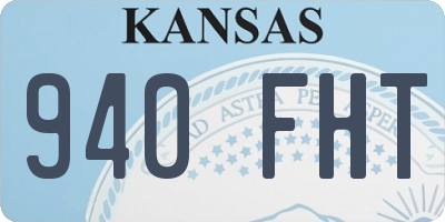 KS license plate 940FHT