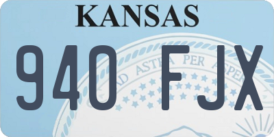 KS license plate 940FJX