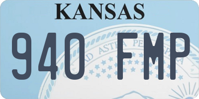 KS license plate 940FMP