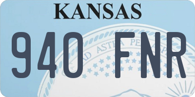 KS license plate 940FNR