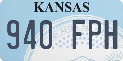 KS license plate 940FPH