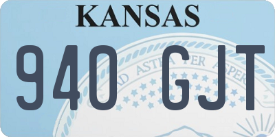 KS license plate 940GJT