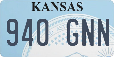 KS license plate 940GNN