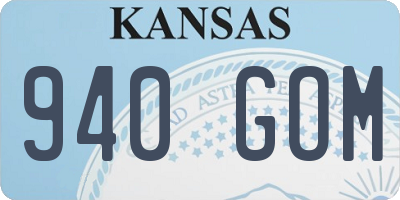 KS license plate 940GOM