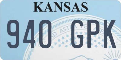 KS license plate 940GPK