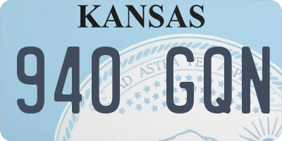 KS license plate 940GQN