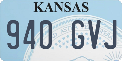 KS license plate 940GVJ