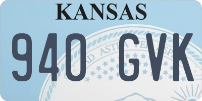 KS license plate 940GVK