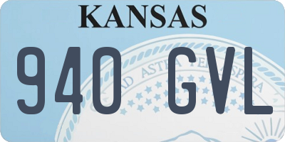 KS license plate 940GVL