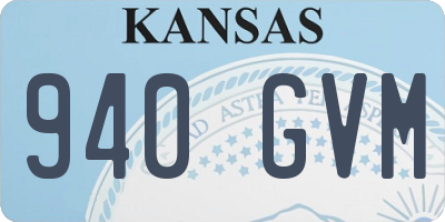 KS license plate 940GVM