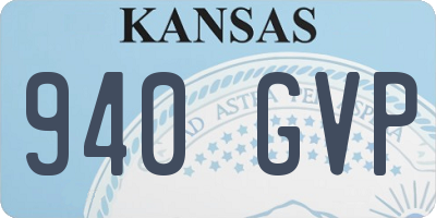 KS license plate 940GVP
