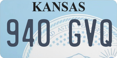 KS license plate 940GVQ